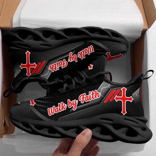 Black Jesus Walk By Faith Running Sneakers 2 Max Soul Shoes, Max Soul Sneakers, Max Soul Shoes