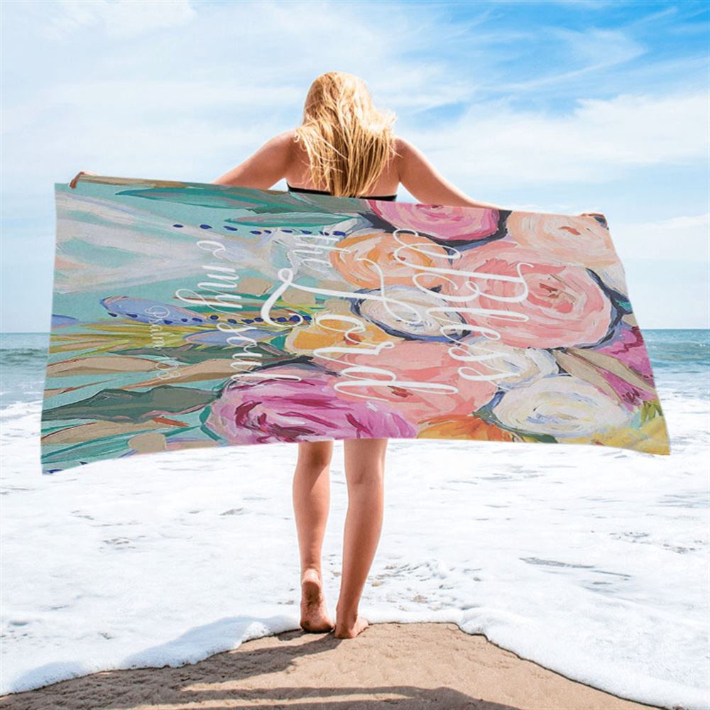 Bless The Lord O’ My Soul, Psalm 103 Beach Towel Decor, Christian Beach Towel, Summer Towels Bless The Lord O’ My Soul, Psalm 103 Beach Towel Decor, Christian Beach Towel, Summer Towels