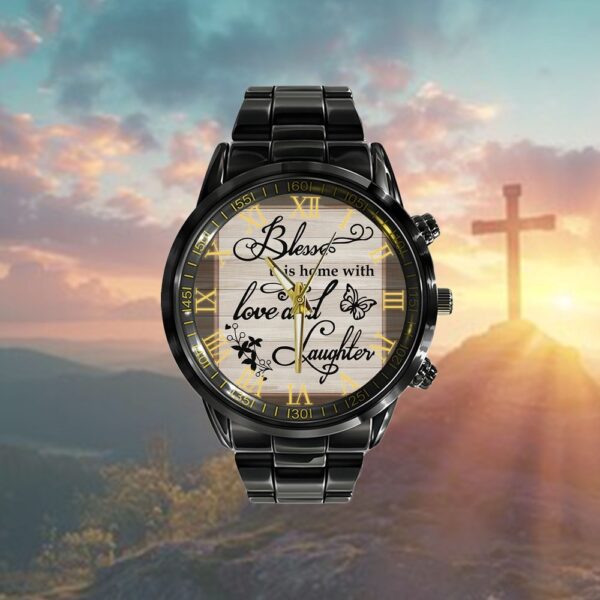 Bless This Home With Love And Laughter Watch, Christian Watch, Religious Watches, Jesus Watch