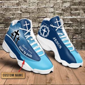 Blue Cross Walk By Faith Jesus Custom…