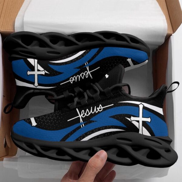 Blue Jesus Running Sneakers Max Soul Shoes, Max Soul Sneakers, Max Soul Shoes