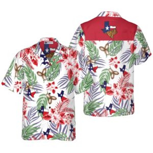 Bluebonnet Texas Hawaiian Shirt Pecan Version, Texas…