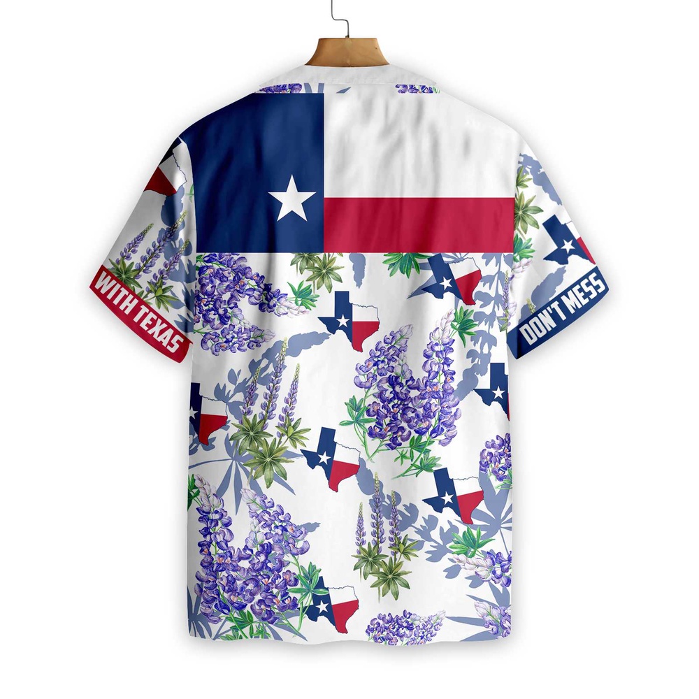 Bluebonnet Texas Hawaiian Shirt Purple Version, Texas Hawaii Shirt, Texas Shirt
