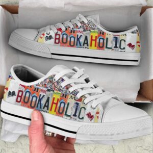 Bookaholic License Plates Low Top Shoes, Low…