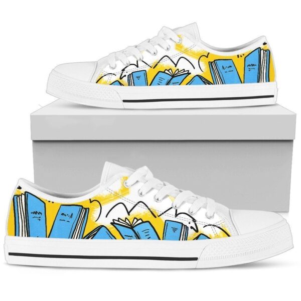 Books blue Women’s Low Top Shoes Stylish &amp Sustainable Footwear, Low Top Designer Shoes, Low Top Sneakers