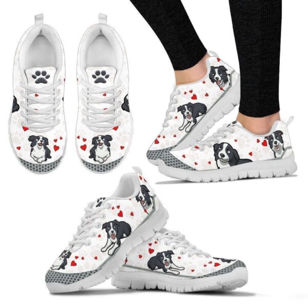 Border Collie Women’s Sneakers, Designer Sneakers, Sneaker Shoes