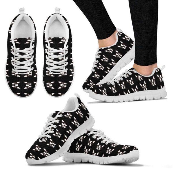 Boston Terrier Lover Women’s Sneakers Walking Running, Designer Sneakers, Sneaker Shoes