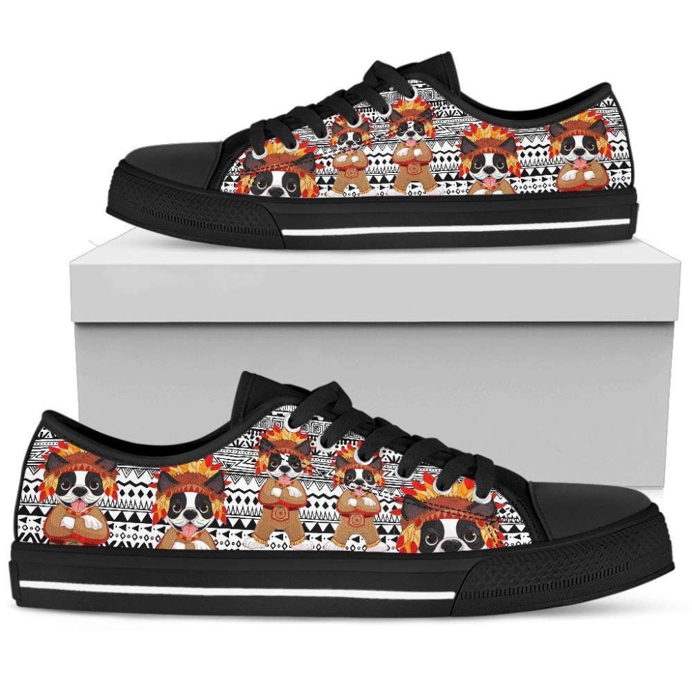 Boston Terrier Women’s Low Top Shoe A Classic Choice, Designer Low Top Shoes, Low Top Sneakers