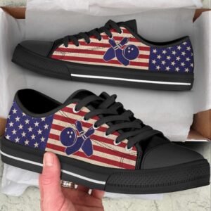 Bowling American USA Flag Low Top Shoes Trendy Canvas Print Casual Gift Low Top Sneakers Bowling Footwear 2 grdd7d.jpg