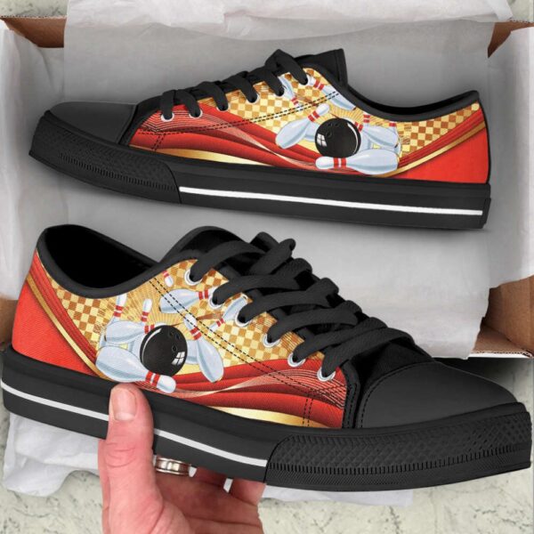Bowling Gab Low Top Shoes Canvas Print Lowtop Fashionable, Low Top Sneakers, Bowling Footwear
