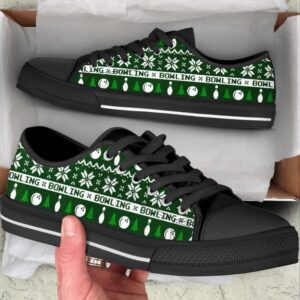 Bowling Knitted Christmas Low Top Shoes Canvas Print Shoes Low Top Sneakers Bowling Footwear 2 wy9wyv.jpg
