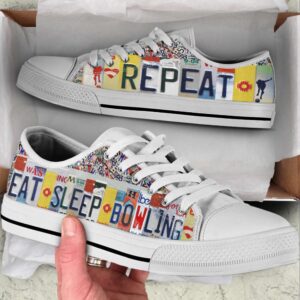 Bowling License Plates Low Top Shoes Fashionable Canvas Print Low Top Sneakers Bowling Footwear 1 jcve3v.jpg