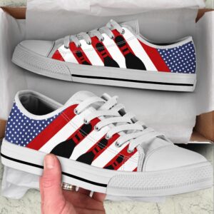 Bowling Usa Flag Low Top Shoes Canvas…