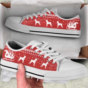 Boxer Dog Lover Christmas Reindeer Low Top…