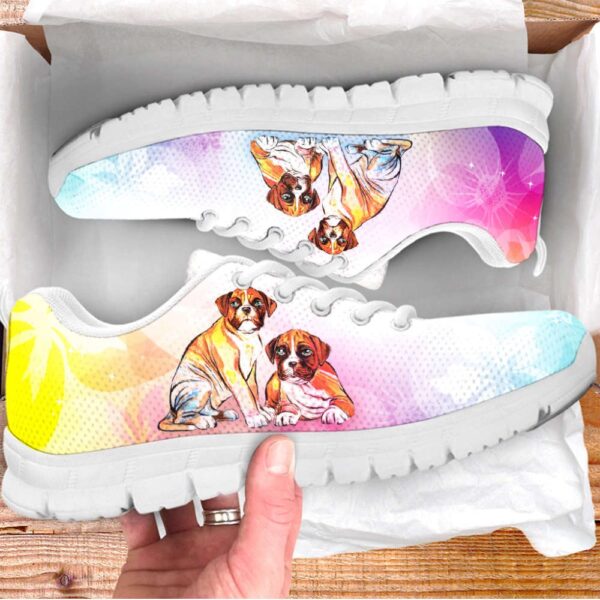 Boxers Dog Lover Shoes Colorfull Sneakers Walking Running Lightweight, Designer Sneakers, Sneaker Shoes