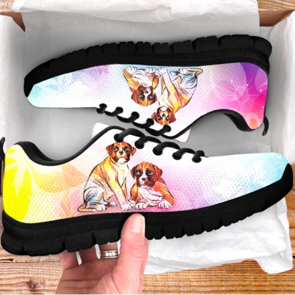 Boxers Dog Lover Shoes Colorfull Sneakers Walking Running Lightweight, Designer Sneakers, Sneaker Shoes