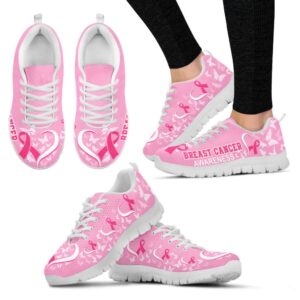 Breast Cancer Awareness Shoes Heart Ribbon Sneaker Walking Shoes Designer Sneakers Best Running Shoes 2 wikizh.jpg