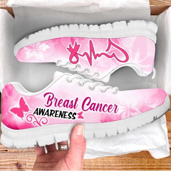 Breast Cancer Awareness Shoes Rainbow Flower Sneaker Walking Shoes, Designer Sneakers, Best Running Shoes