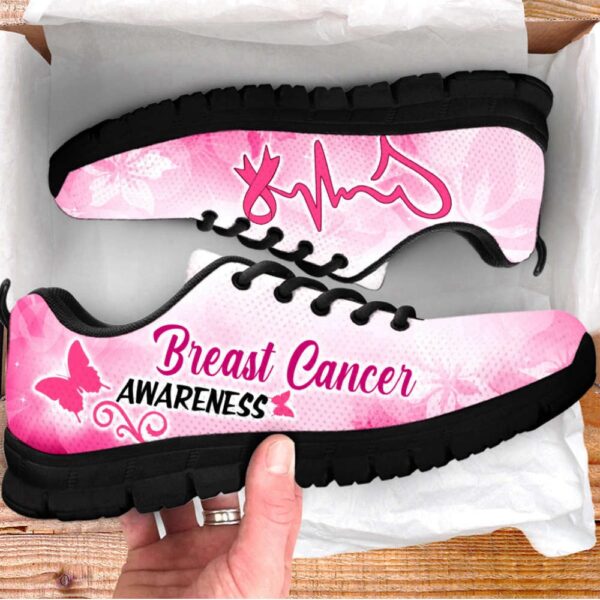 Breast Cancer Awareness Shoes Rainbow Flower Sneaker Walking Shoes, Designer Sneakers, Best Running Shoes