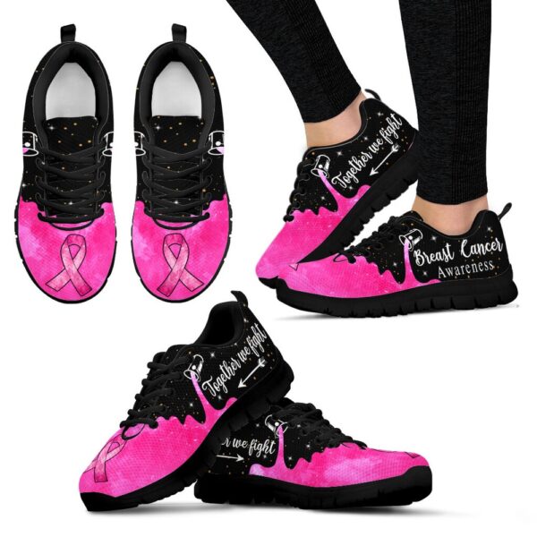 Breast Cancer Awareness Shoes Shoes Together We Fight Sneaker Walking Shoes, Designer Sneakers, Best Running Shoes