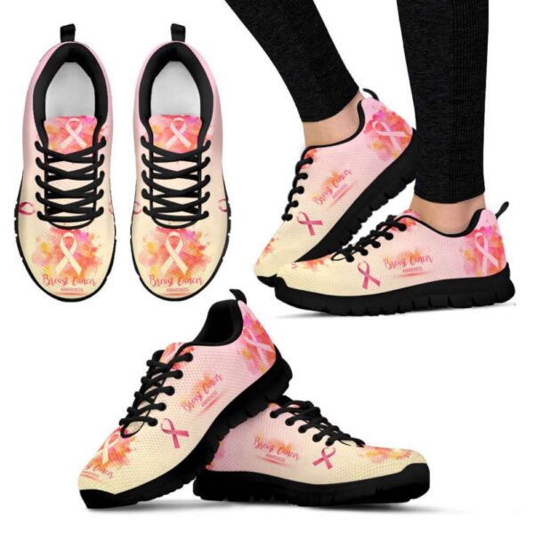 Breast Cancer Awareness Sneakers, Pink Ribbon For Breast Cancer Awareness, Designer Sneakers, Best Running Shoes