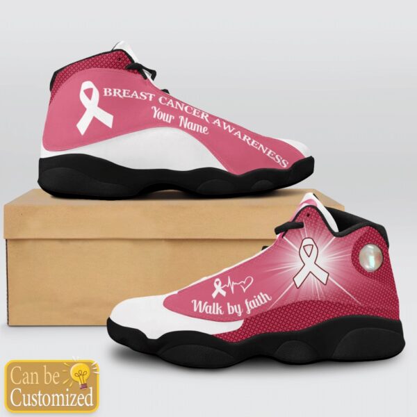 Breast Cancer Awareness Walk By Faith Custom Name Shoes, Basketball Shoes, Basketball Shoes 2024
