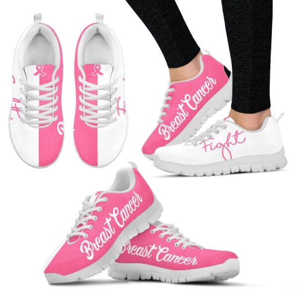 Breast Cancer Fight Shoes Pink White Sneaker Walking Shoes Best Shoes, Designer Sneakers, Best Running Shoes