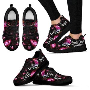 Breast Cancer Shoes Beautiful Of Butterfly Sneaker…