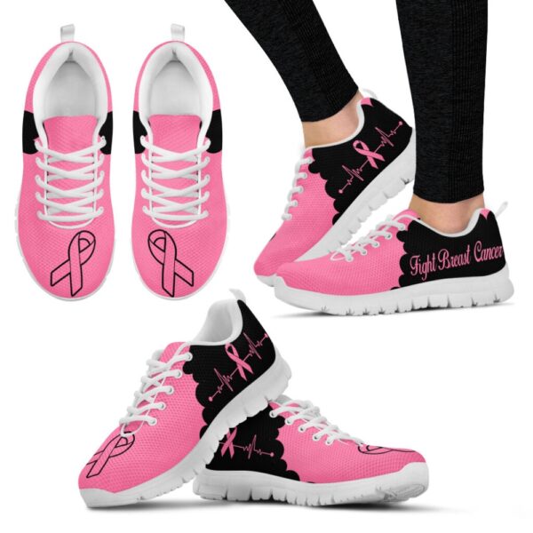 Breast Cancer Shoes Cloudy Pink Black Sneaker Walking Shoes, Designer Sneakers, Best Running Shoes