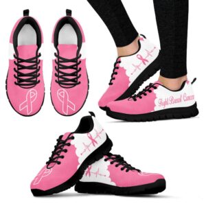 Breast Cancer Shoes Cloudy Pink White Sneaker…