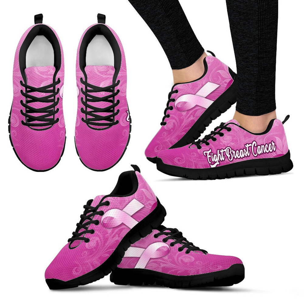 Breast Cancer Shoes Fight Pink Sneaker Walking Shoes, Designer Sneakers, Best Running Shoes
