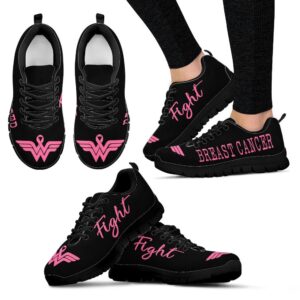 Breast Cancer Shoes Fight Wing Sneaker Walking…