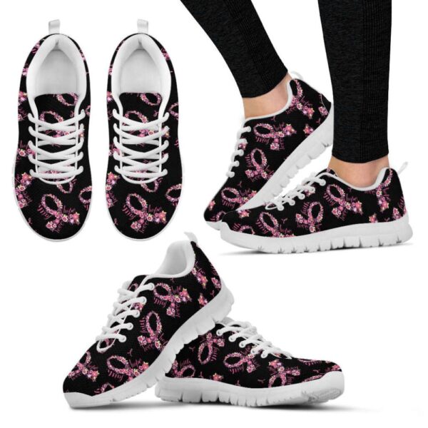 Breast Cancer Shoes Flower Sneaker Walking Shoes, Designer Sneakers, Best Running Shoes