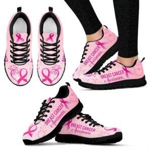 Breast Cancer Shoes Heart Line Sneaker Walking…