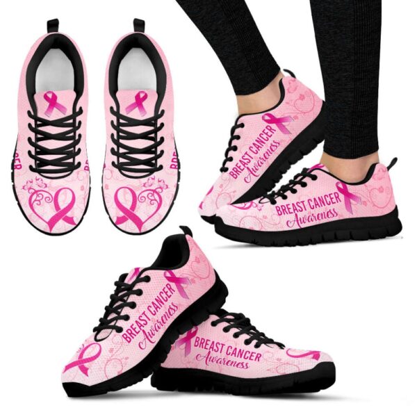 Breast Cancer Shoes Heart Line Sneaker Walking Shoes, Designer Sneakers, Best Running Shoes