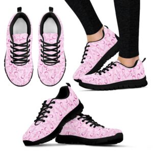 Breast Cancer Shoes Pattern Pink Sneaker Walking…