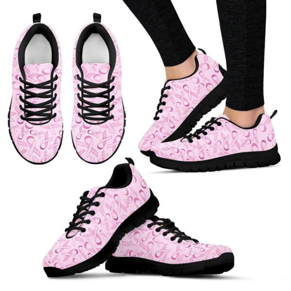 Breast Cancer Shoes Pattern Pink Sneaker Walking Shoes, Designer Sneakers, Best Running Shoes