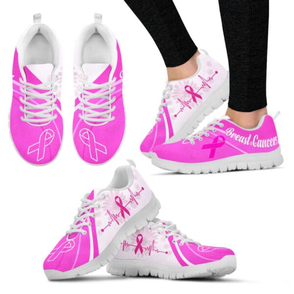 Breast Cancer Shoes Pink White Sneaker Walking Shoes,, Designer Sneakers, Best Running Shoes