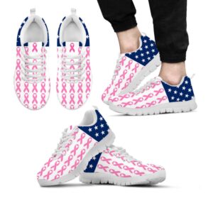 Breast Cancer Shoes Strong USA Flag Version…