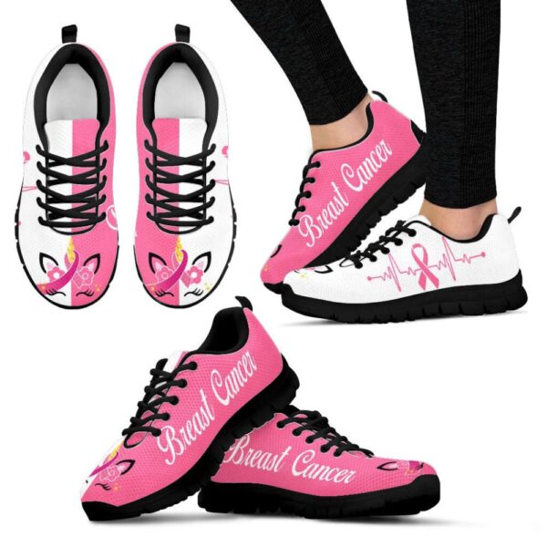 Breast Cancer Shoes Unicorn Heartbeat Sneaker Walking Shoes Best Shoes, Designer Sneakers, Best Running Shoes