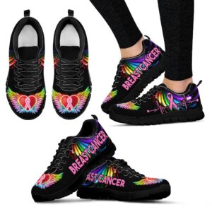 Breast Cancer Shoes Wing Heartbeat Sneaker Walking…