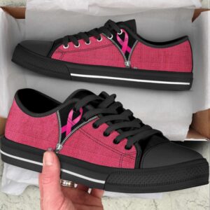 Breast Cancer Shoes Zipper Low Top Shoes…