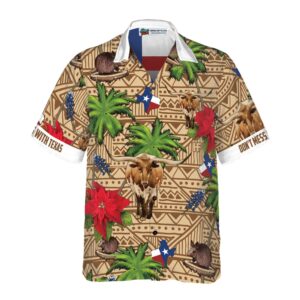 Brown Tribal Pattern Texas Hawaiian Shirts Texas Hawaii Shirt Texas Shirt 3 pmc0ys.jpg