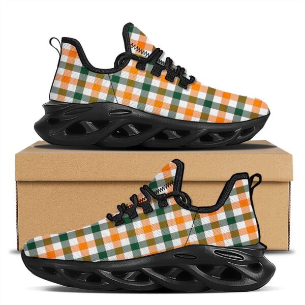 Buffalo Check St. Patrick’s Day Print Pattern Black Running Shoes, Max Soul Sneakers, Max Soul Shoes