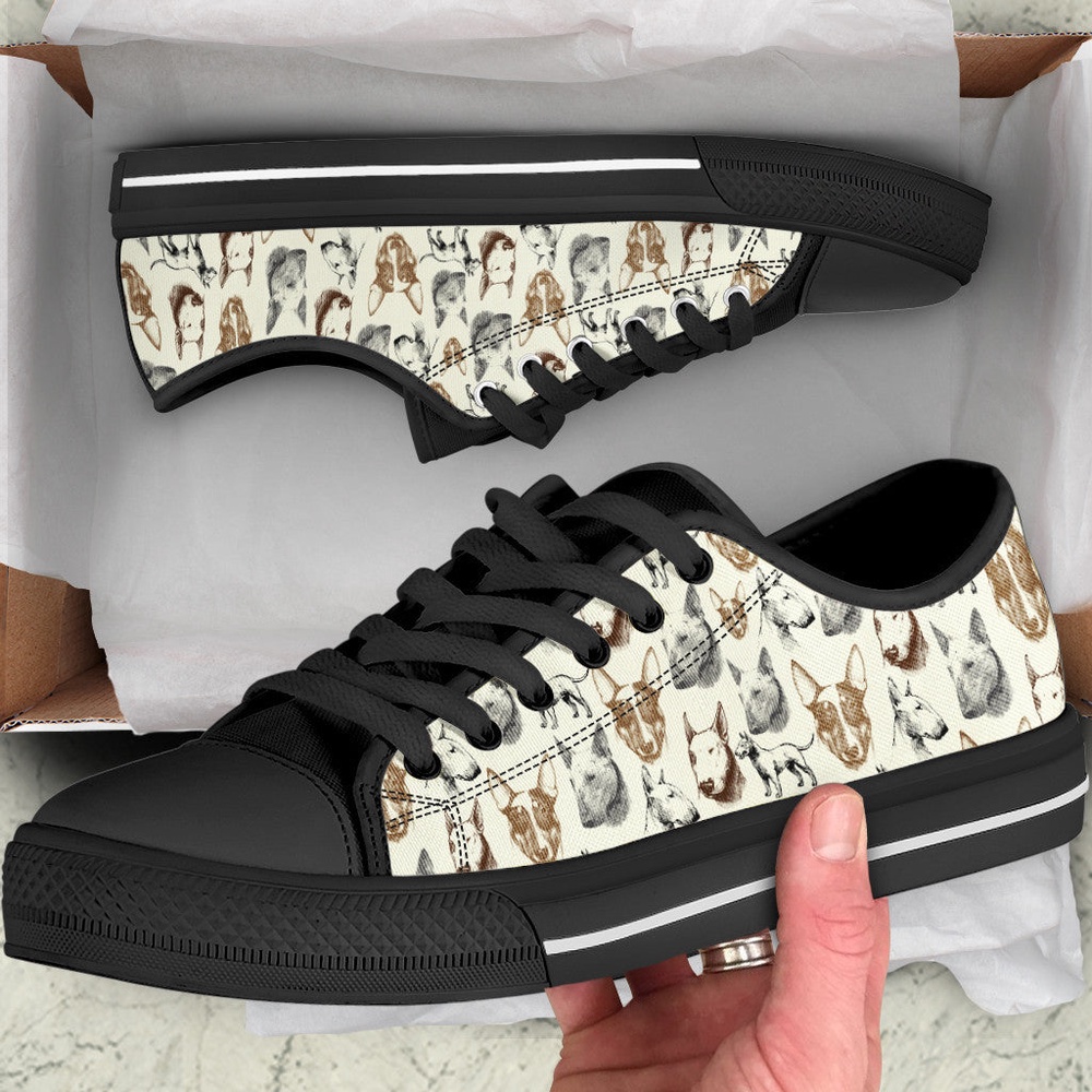 Bull Terrier Low Top Shoes, Low Top Sneaker, Designer Low Top Shoes, Low Top Sneakers