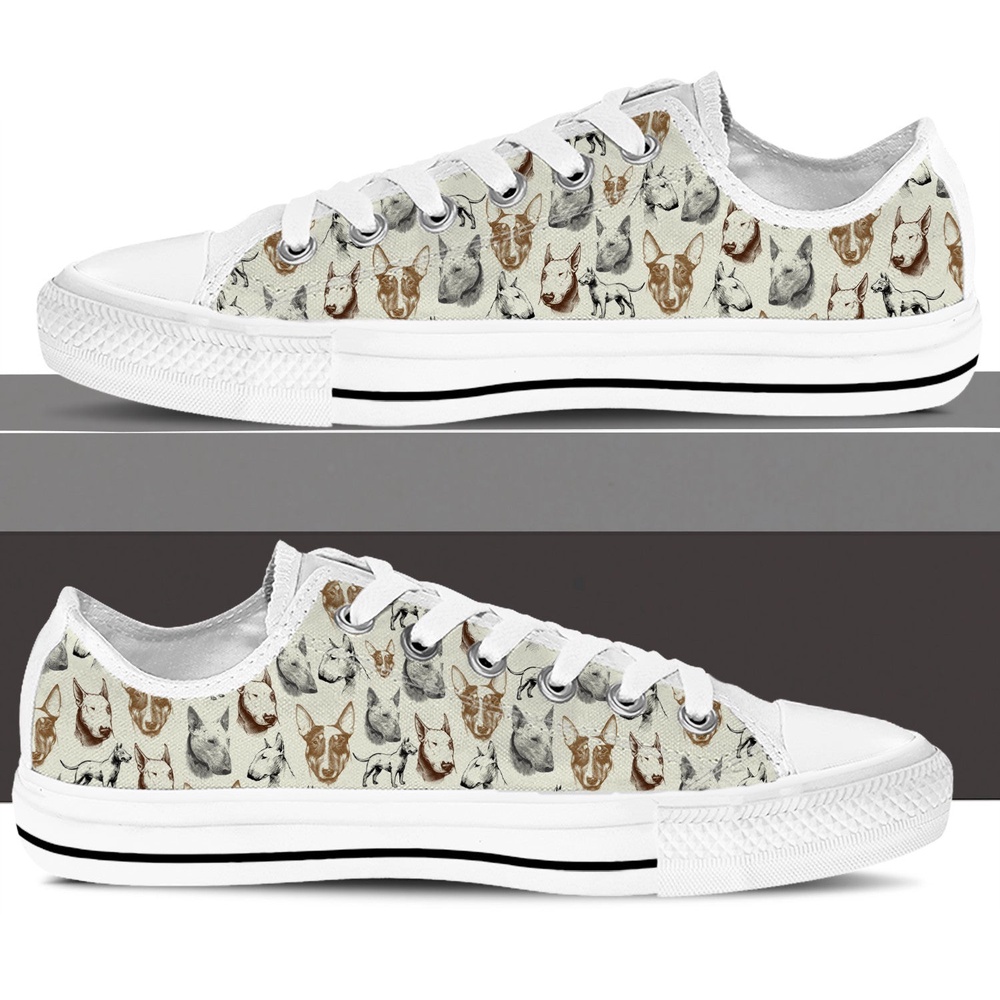 Bull Terrier Low Top Shoes, Low Top Sneaker, Designer Low Top Shoes, Low Top Sneakers