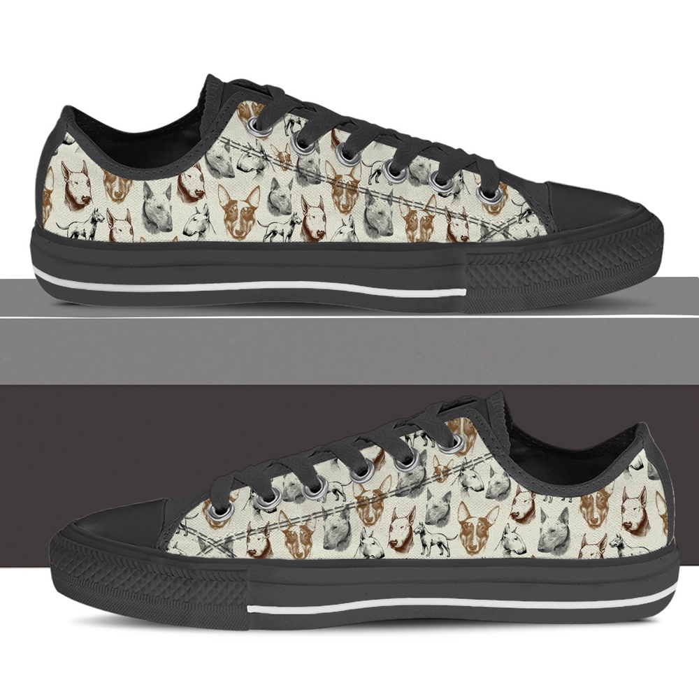 Bull Terrier Low Top Shoes, Low Top Sneaker, Designer Low Top Shoes, Low Top Sneakers