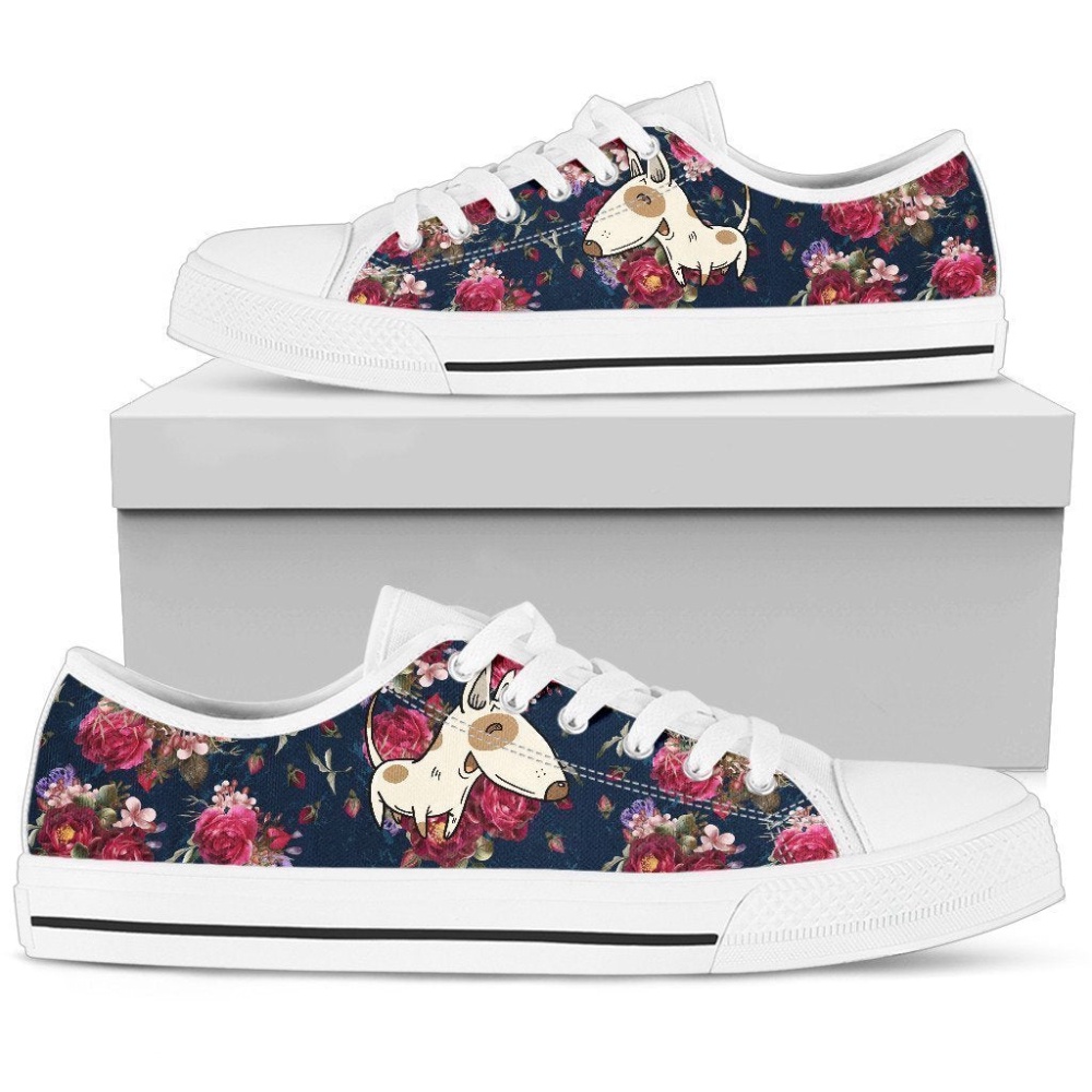 Bull Terrier Women s Low Top Shoe Stylish &amp Comfortable Footwear, Designer Low Top Shoes, Low Top Sneakers