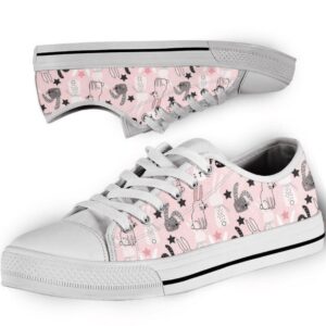 Bunny Rabbit Pattern Low Top Shoes, Low…