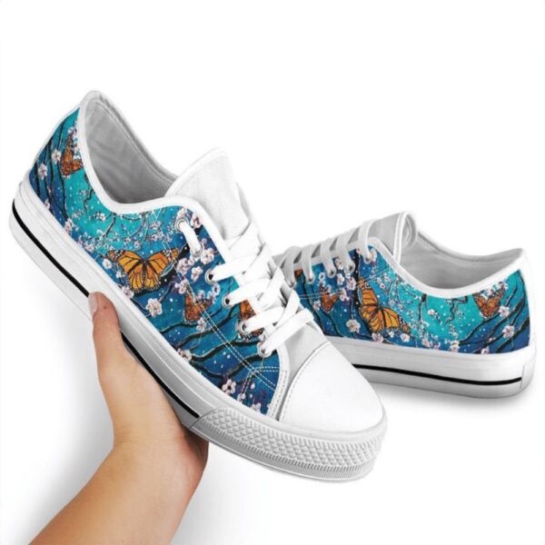 Butterfly Blue Low Top Shoes, Low Tops, Low Top Sneakers